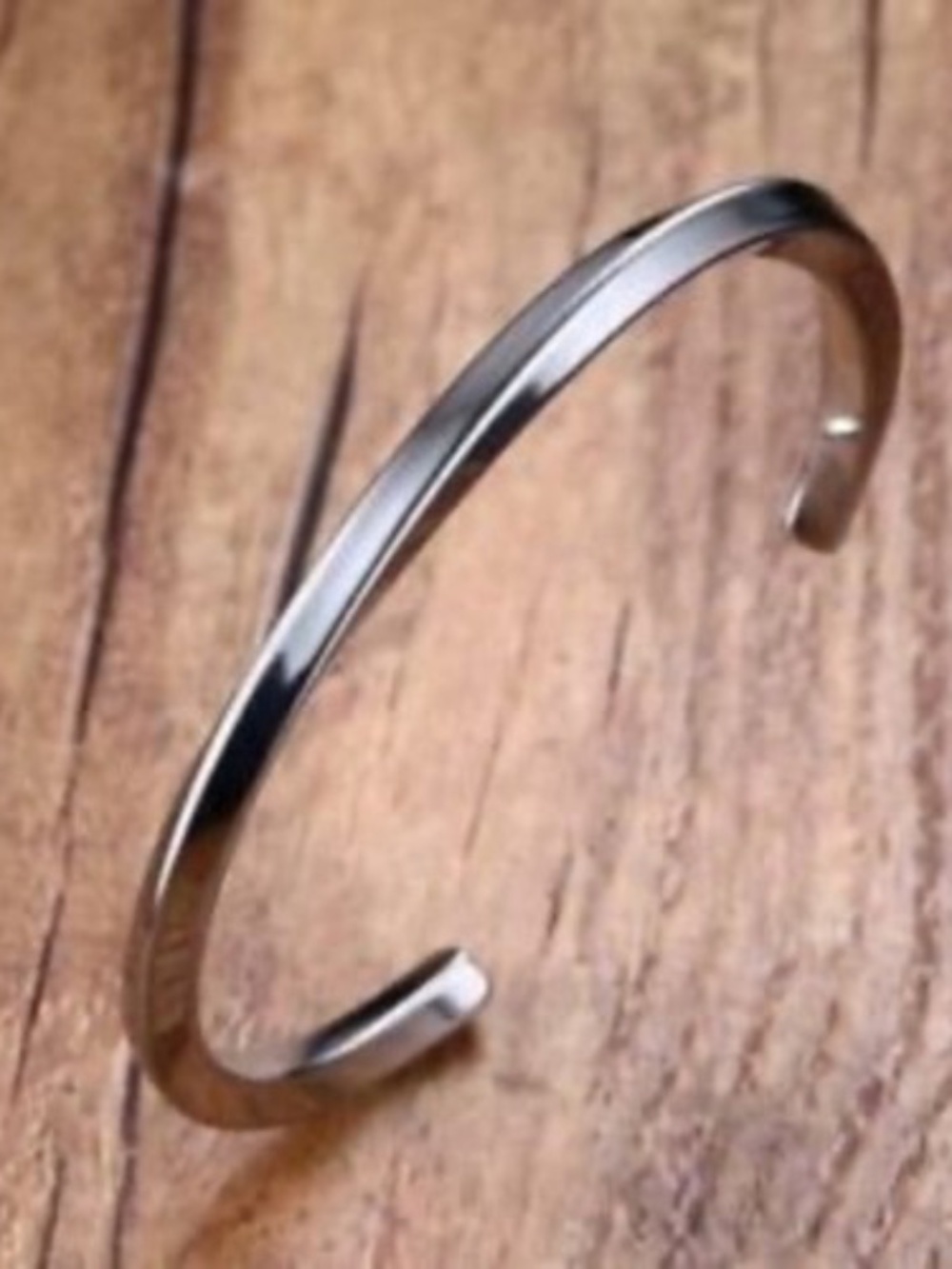 Mens Stainless Steel‎ Titanium Silver Cuff Bracelet Wristband
